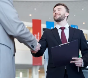 Two people shaking hands