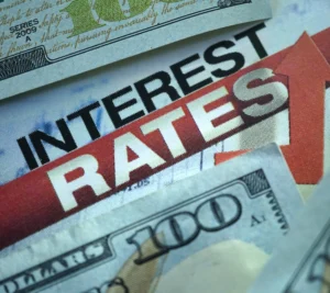 The word "interest rates" and some money